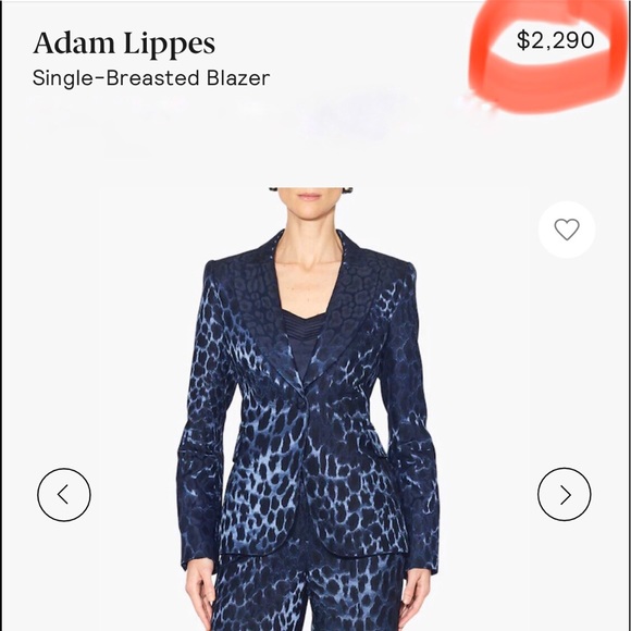 Adam Lippes(NOT for target collection) Womens Sky Leopard Print Silk blazer - Picture 9 of 10